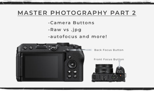 MASTER PHOTOGRAPHY Part 2-Camera Buttons, Settings and RAW vs .jpg